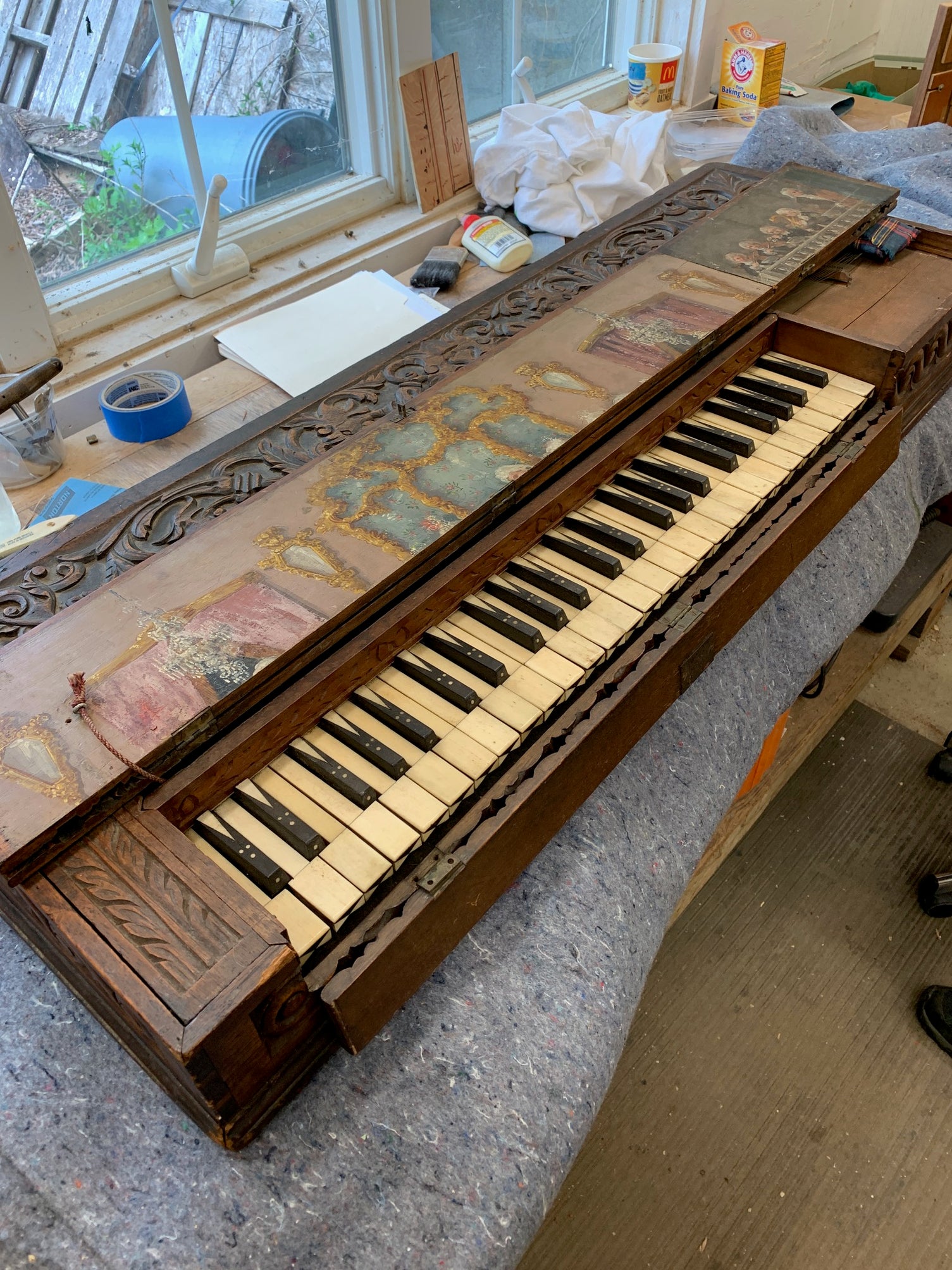 Antique Spanish Clavichord Sold Harpsichord Clearing House