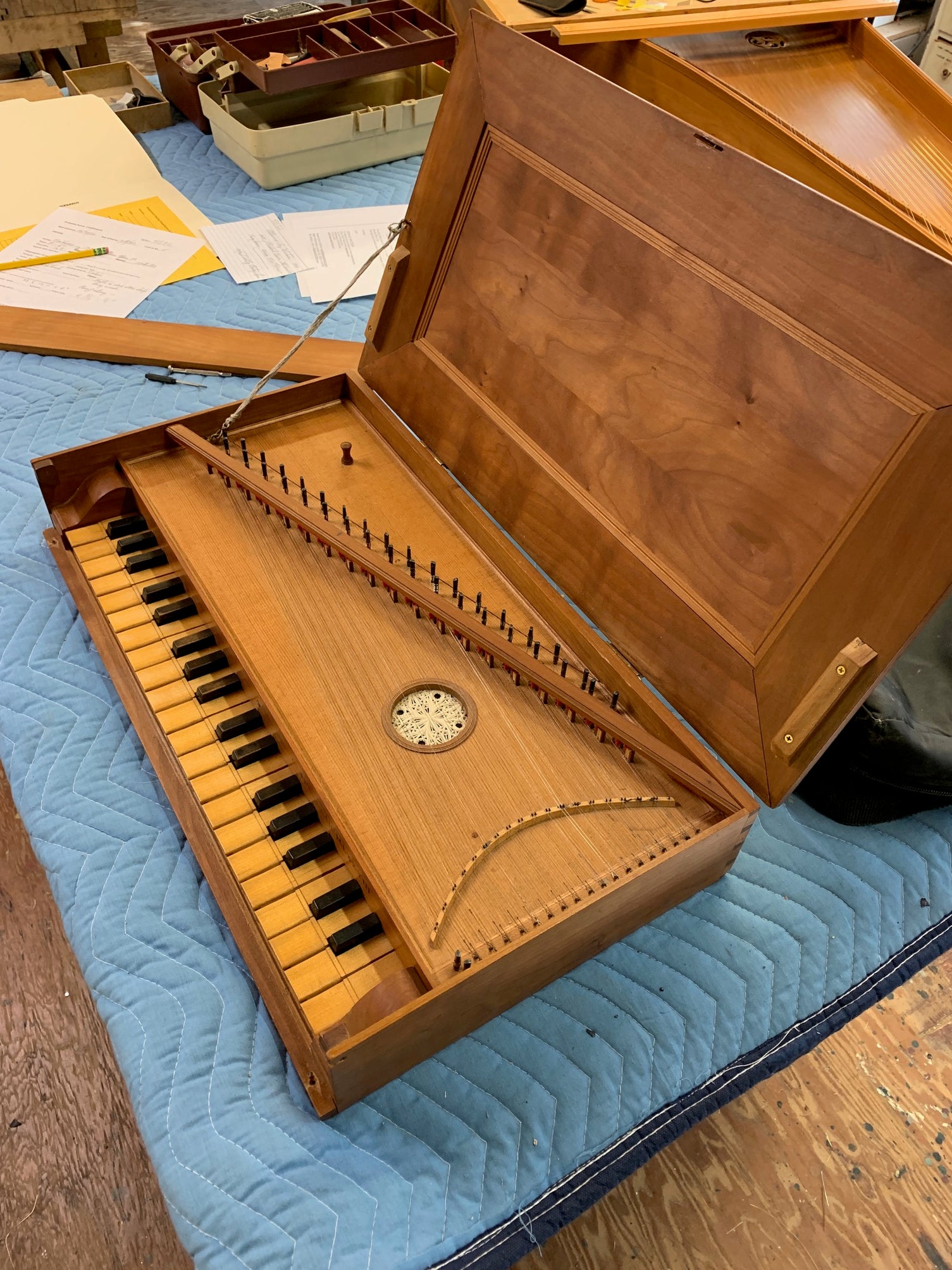 Spinet Instrument Octave Spinet by John Watson ~ Sold ~ – Harpsichord Clearing House